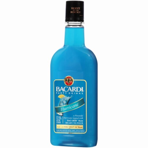 Bacardi Party Drinks Hurricane Cocktail Perspective: left