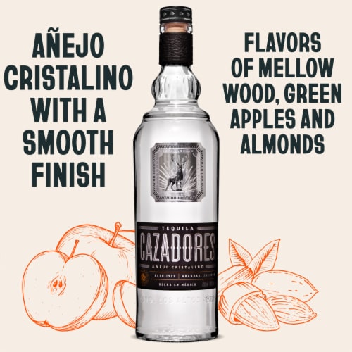 Cazadores Tequila Anejo Cristalino Perspective: left