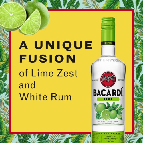 Bacardi Lime Flavored Rum Perspective: left