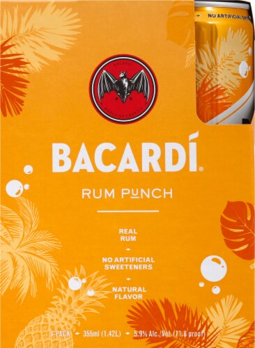 Bacardi Punch Real Rum Ready to Drink Cocktail Perspective: left