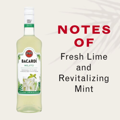 Bacardi Mojito Premium Rum Cocktail Perspective: left
