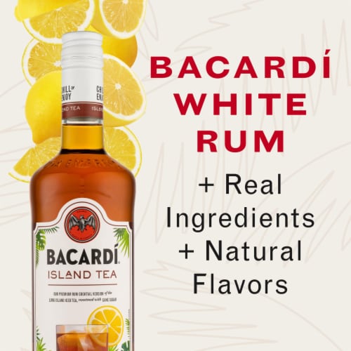 Bacardi Island Tea Premium Rum Cocktail Perspective: left