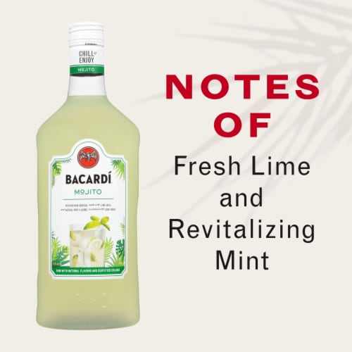 Bacardi Mojito Premium Rum Cocktail Perspective: left
