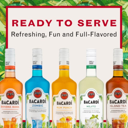Bacardi Zombie Premium Rum Cocktail Perspective: left