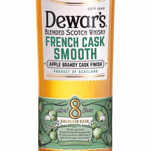 Dewar's French Cask Smooth Apple Brandy Finish Blended Scotch Perspective: left