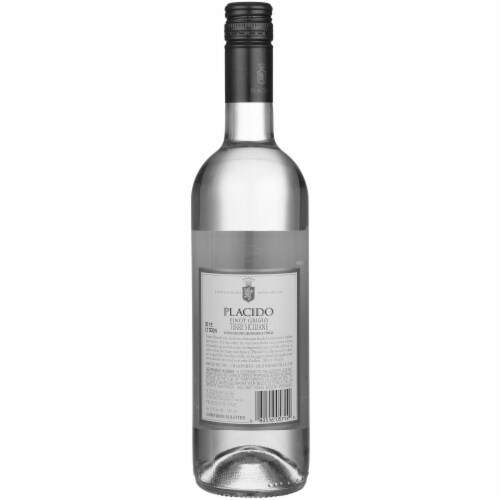 Placido Pinot Grigio Italy White Wine Perspective: left