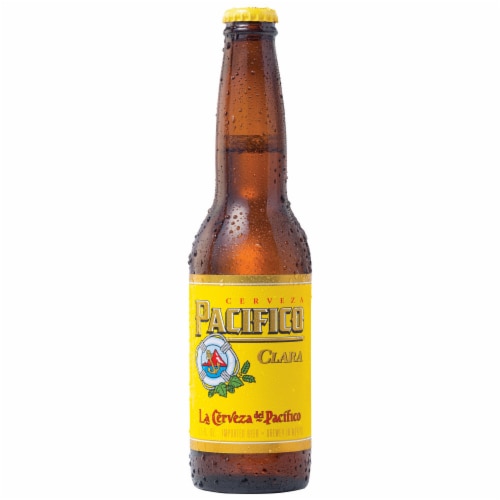Pacifico Clara Lager Mexican Beer Perspective: left