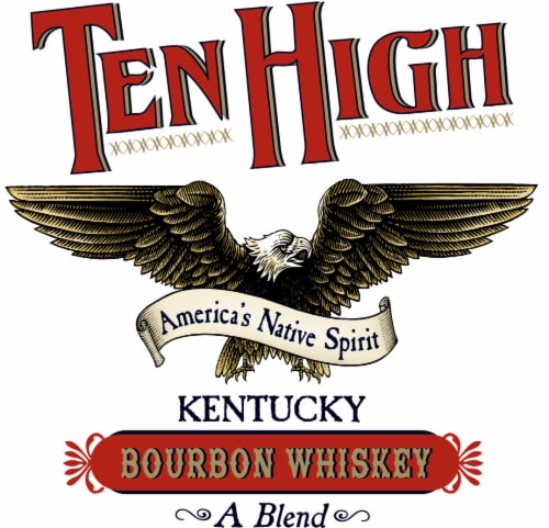 Ten High Bourbon Whiskey Perspective: left