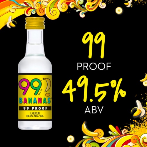 99 Brand Banana Liqueur Perspective: left