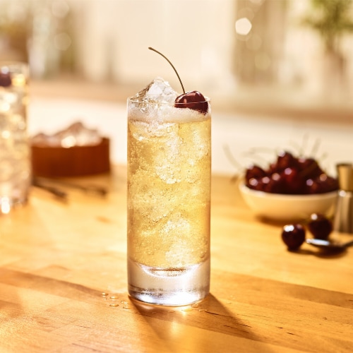 Jim Beam Red Stag Black Cherry Liqueur with Kentucky Straight Bourbon Whiskey Perspective: left