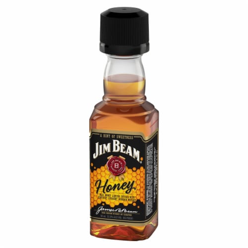 Jim Beam Honey Liqueur with Kentucky Straight Bourbon Whiskey Perspective: left