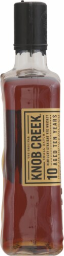 Knob Creek Aged 10 Years Kentucky Straight Rye Whiskey Perspective: left