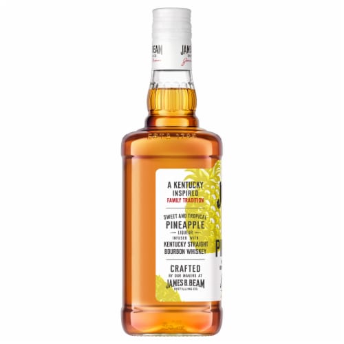 Jim Beam Pineapple Bourbon Whiskey Perspective: left
