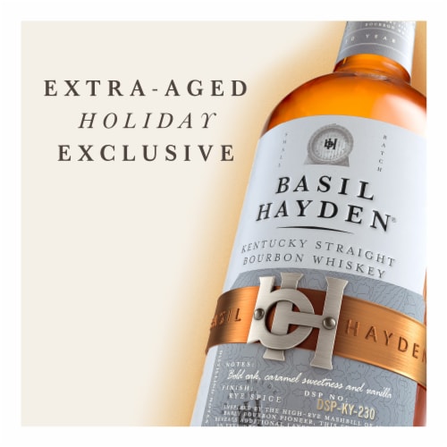 Basil Hayden Ten Year Kentucky Straight Bourbon Whiskey Perspective: left