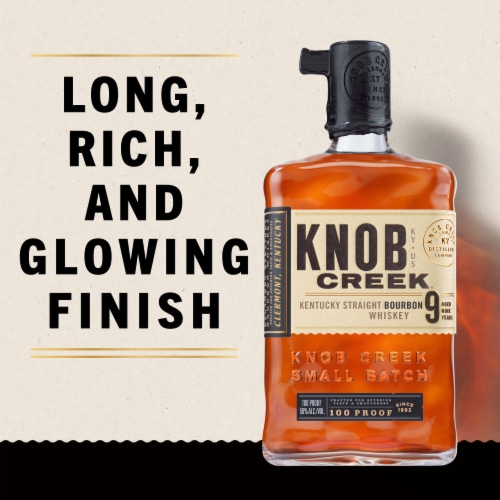 Knob Creek Kentucky Straight Bourbon Whiskey Perspective: left