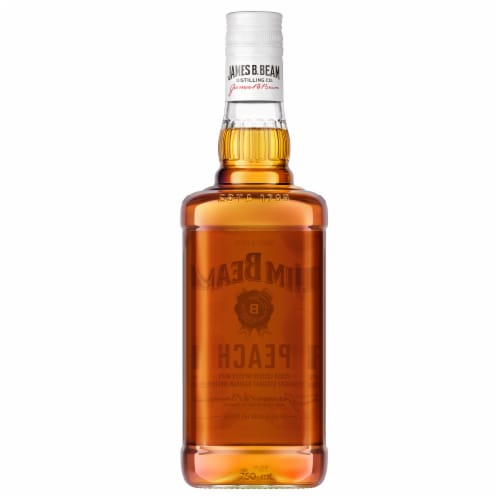 Jim Beam Peach Bourbon Whiskey Perspective: left