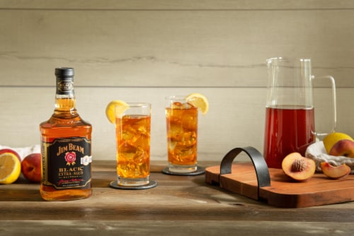 Jim Beam Black Extra-Aged Kentucky Straight Bourbon Whiskey Perspective: left