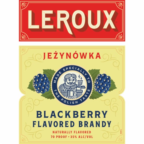 Leroux Polish Style Blackberry Grape Brandy Perspective: left