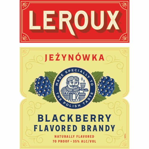 Leroux Polish Style Blackberry Grape Brandy Perspective: left