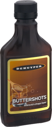 DeKuyper Buttershots Butterscotch Schnapps Liqueur Perspective: left