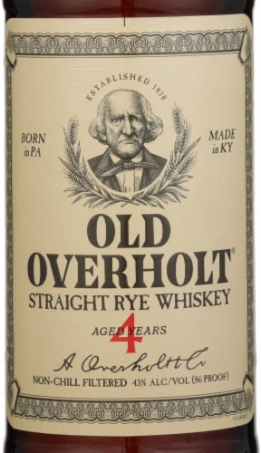 Old Overholt Straight Rye Whiskey Perspective: left