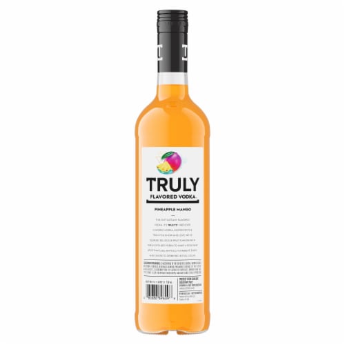Truly Pineapple Mango Flavored Vodka Perspective: left