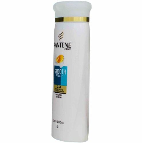 Pantene ProV Smooth and Sleek 2 in 1 Shampoo and Conditioner 12.6 oz Perspective: left