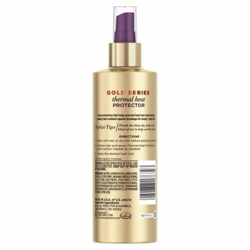 Pantene Gold Series Sulfate- Free Thermal Heat Protector Oil Perspective: left