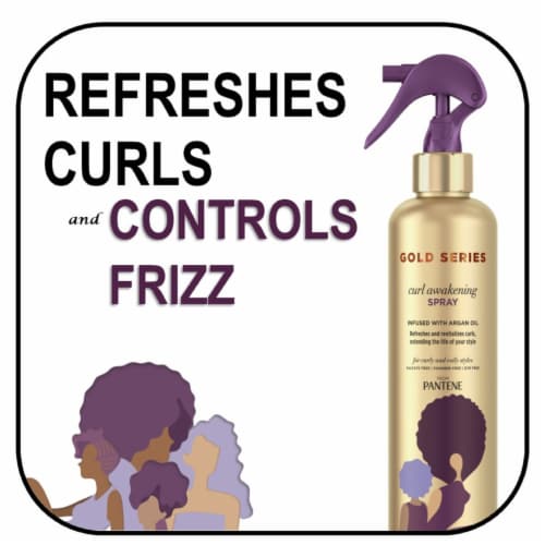 Gold Series Argan Oil Curl Awakening Spray Perspective: left