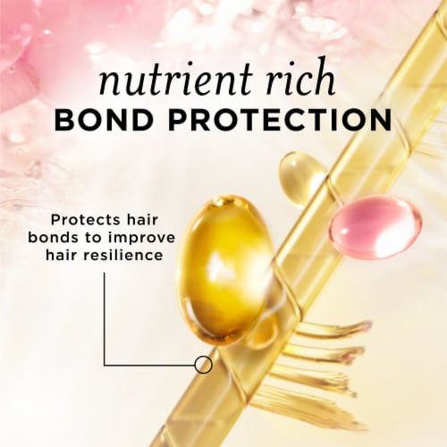 Pantene Nutrient Blends Miracle Moisture Boost Rose Water Shampoo Perspective: left