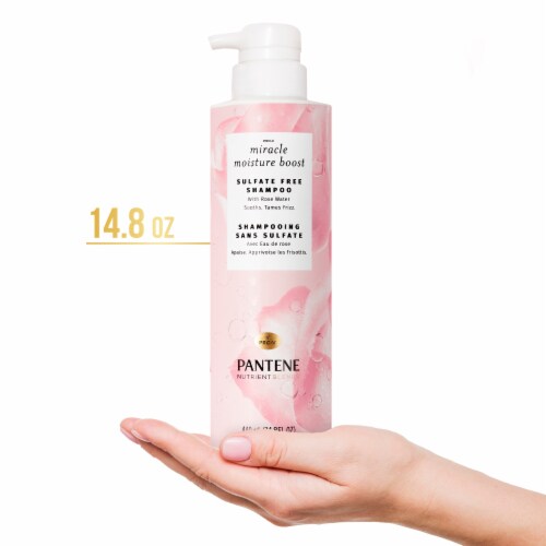 Pantene Sulfate-Free with Rose Water Shampoo Perspective: left