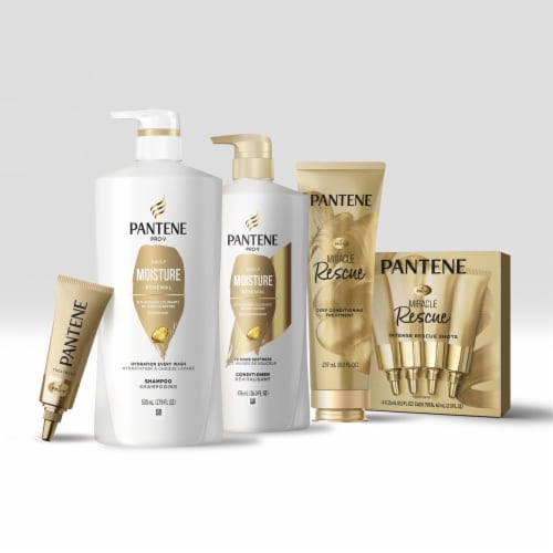 Pantene Daily Moisture Renewal Cleanse and Nourish Shampoo Perspective: left