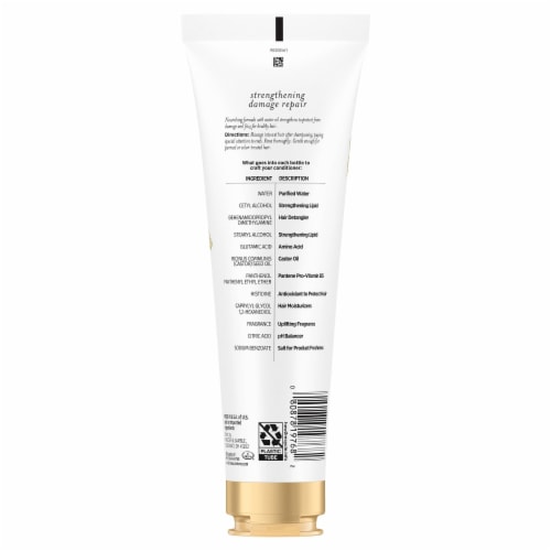 Pantene Nutrient Blends Strengthening Damage Repair Sulfate Free Castor Oil Conditioner Perspective: left
