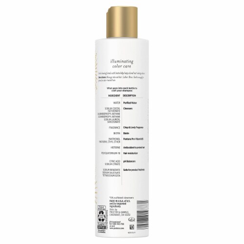 Pantene Nutrient Blends Illuminating Color Care with Biotin Sulfate Free Shampoo Perspective: left