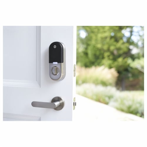 Nest x Yale Satin Nickel Lock - Silver Perspective: left
