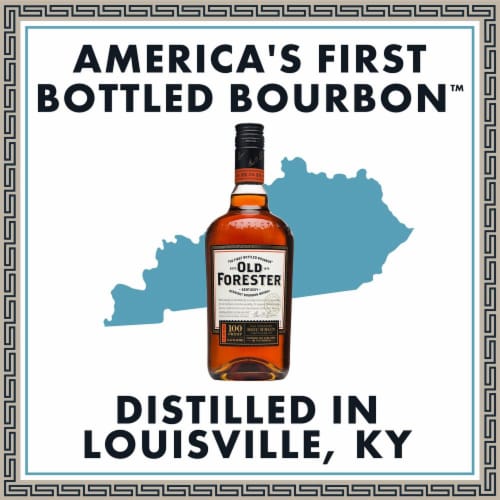 Old Forester 100 Proof Kentucky Straight Bourbon Whisky Perspective: left