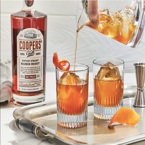 Coopers’ Craft Barrel Reserve Kentucky Straight Bourbon Whiskey Perspective: left