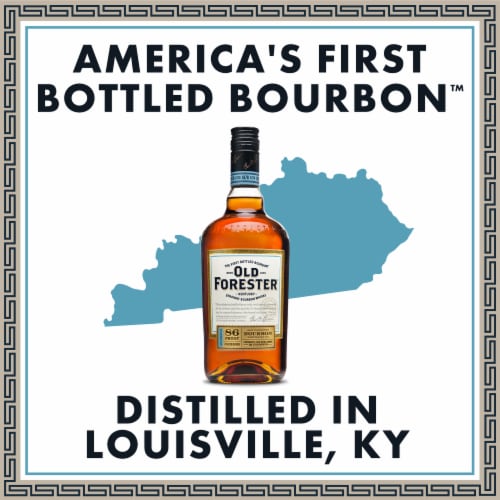 Old Forester 86 Proof Kentucky Straight Bourbon Whisky Perspective: left