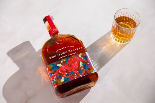 Woodford Reserve 150th Derby Edition 2024 Kentucky Straight Bourbon Whiskey Perspective: left