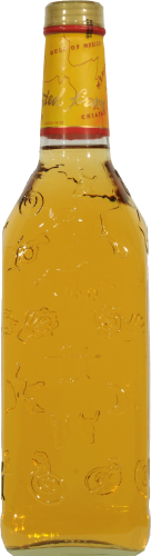 Pepe Lopez Premium Gold Tequila Perspective: left