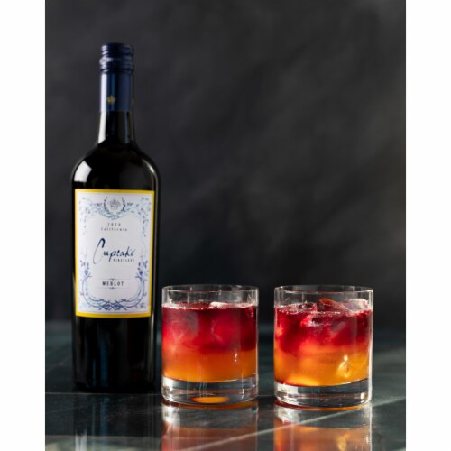 Cupcake Vineyards Merlot California Red Wine Perspective: left