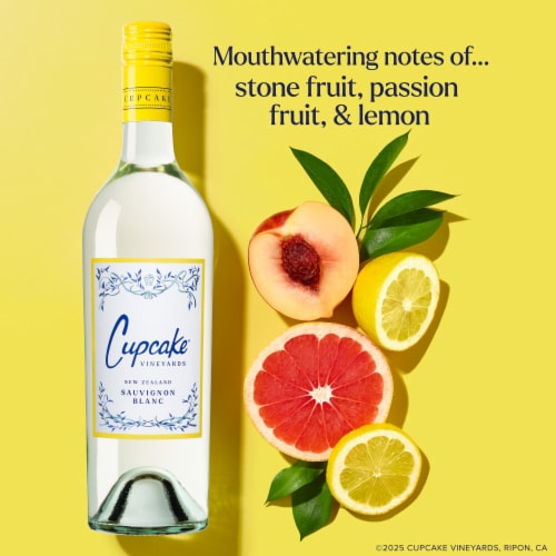 Cupcake Vineyards Sauvignon Blanc New Zealand White Wine Perspective: left