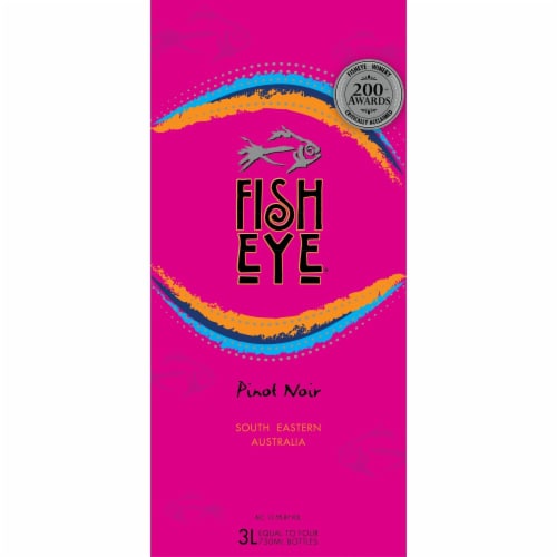 Fish Eye Pinot Noir Australia Red Wine Box Perspective: left
