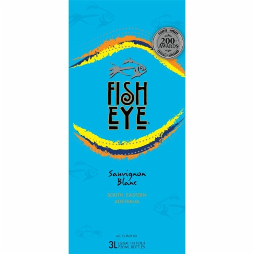 Fish Eye Sauvignon Blanc Australia White Wine Box Perspective: left
