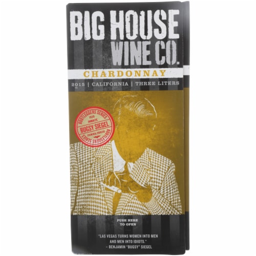 Big House Bugsy Siegel Bootleggers Series Chardonnay California White Wine Perspective: left