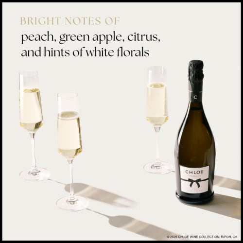 Chloe Extra Dry Glera/Prosecco Italy Sparkling Wine Perspective: left