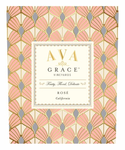 Ava Grace Wineyards Rose Wine Perspective: left