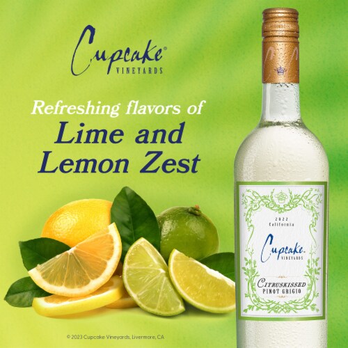 Cupcake Vineyards Citruskissed Pinot Grigio California White Wine Perspective: left