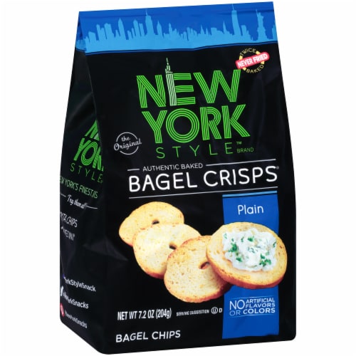 New York Style Plain Bagel Crisps Perspective: left