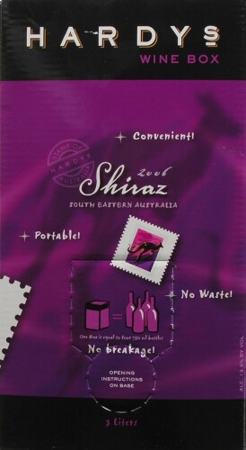 Hardys Stamp Shiraz Wine Box Perspective: left